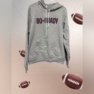 Bella Canvas Gray Hoodie with '80 for Brady' Print